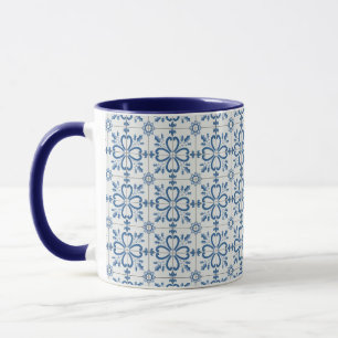 Weihnachtsbaumkacheln, Blätter und Blume Tasse