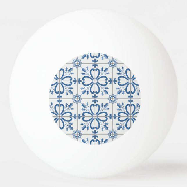 Weihnachtsbaumkacheln, Blätter und Blume Tischtennisball (Vorderseite)