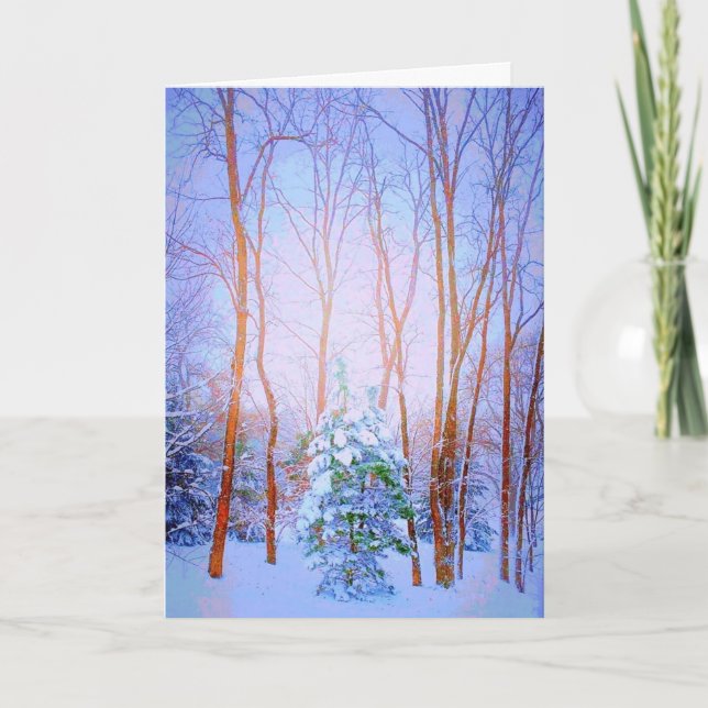 Weihnachtsbaumkarte der Natur Feiertagskarte (Vorderseite)