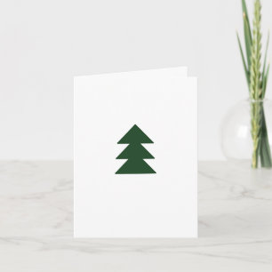 Weihnachtsbaumkarte (dunkelgrün) karte