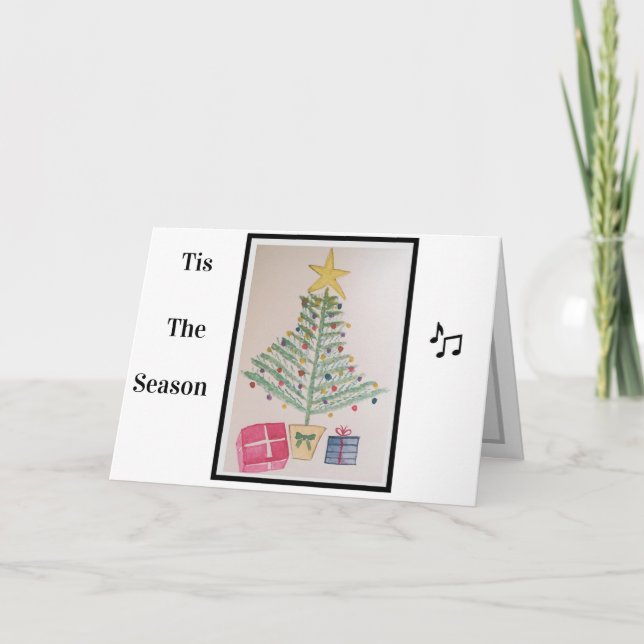 Weihnachtsbaumkarte Feiertagskarte (Vorderseite)