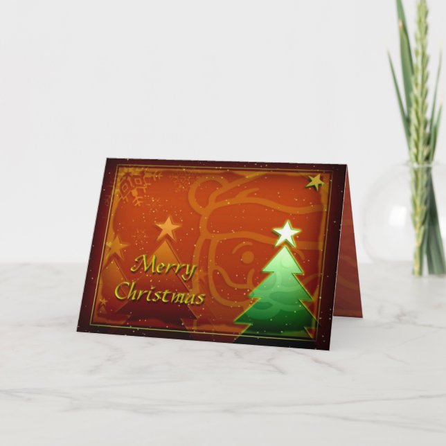 Weihnachtsbaumkarte Feiertagskarte (Vorderseite)