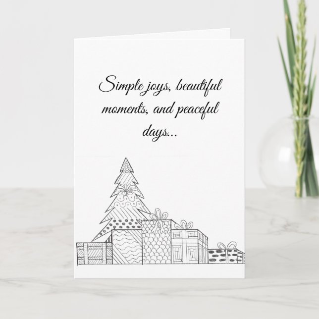 Weihnachtsbaumkarte Feiertagskarte (Vorderseite)