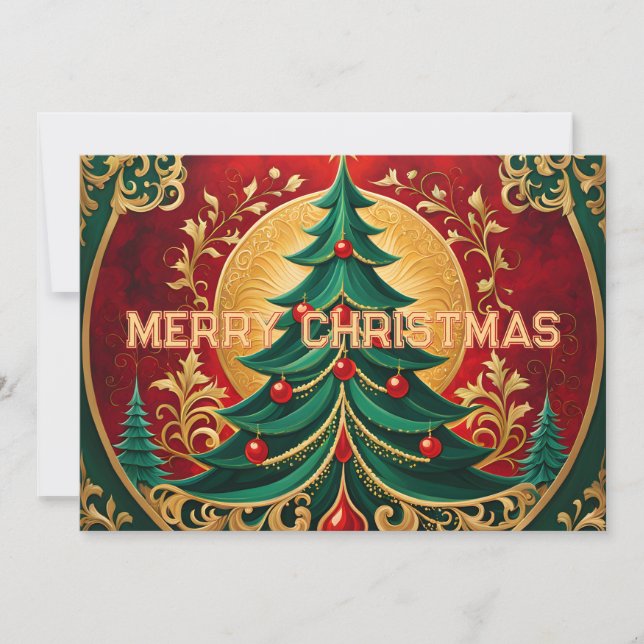 Weihnachtsbaumkarte Feiertagskarte (Vorderseite)