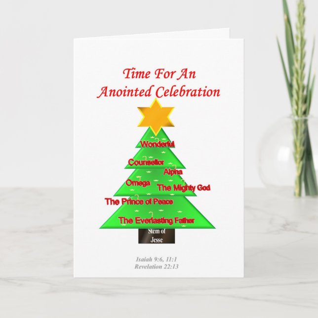 Weihnachtsbaumkarte Feiertagskarte (Vorderseite)