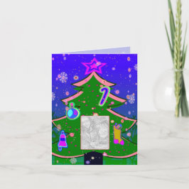 Weihnachtsbaumkarte Feiertagskarte