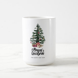 Weihnachtsbaumkarte Frohe Weihnachten Ferien Kaffeetasse