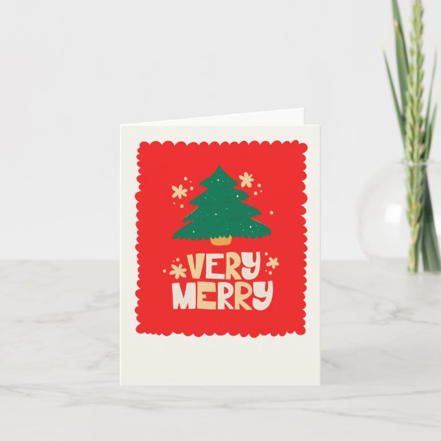 Weihnachtsbaumkarte Karte (Vorderseite)