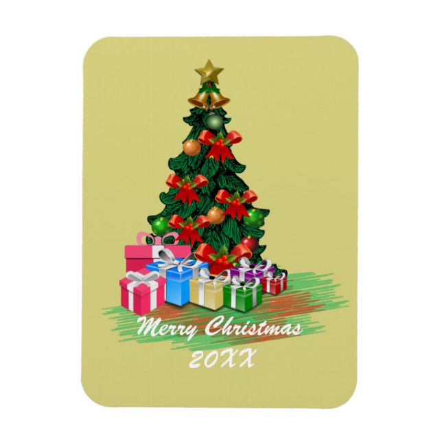 Weihnachtsbaumkarte Magnet (Vertikal)