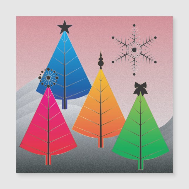 Weihnachtsbaumkarte Magnetkarte (Vorderseite)