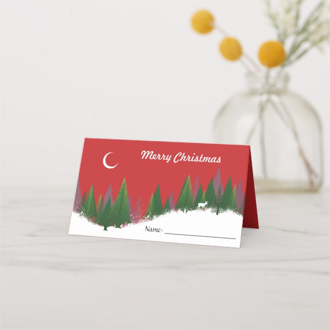 Weihnachtsbaumkarte Platzkarte (Vorderseite)