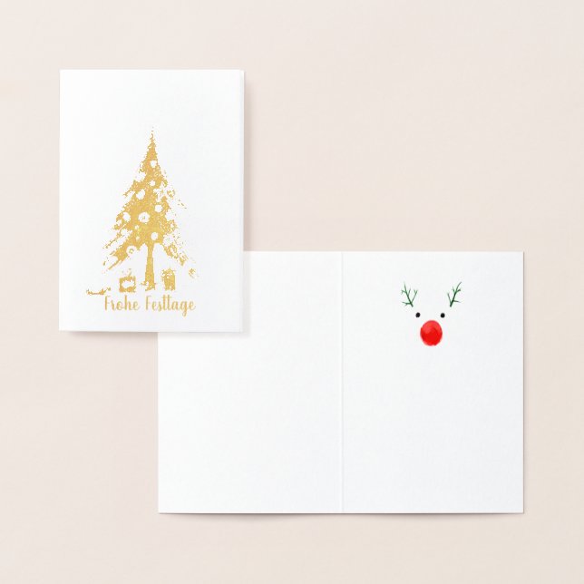 Weihnachtsbaumkarten Folienkarte (Anzeige)