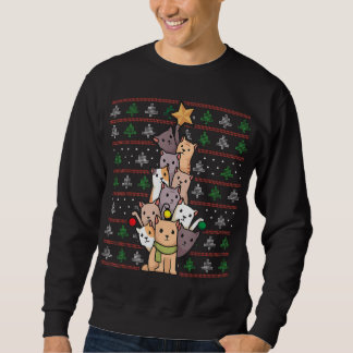 Weihnachtsbaumkatzen Weihnachtskatze Sweatshirt