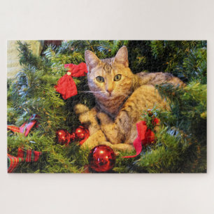Weihnachtsbaumkatzenpuzzle