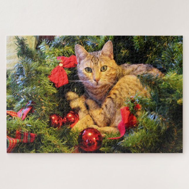 Weihnachtsbaumkatzenpuzzle (Horizontal)