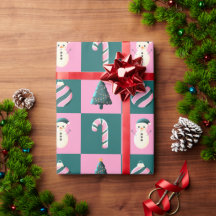 Weihnachtsbaumkerzenschneemann, rosa Cyan