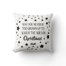 Weihnachtsbaumkissen mit inspirierendem Zitat