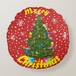 Weihnachtsbaumkissen Rundes Kissen