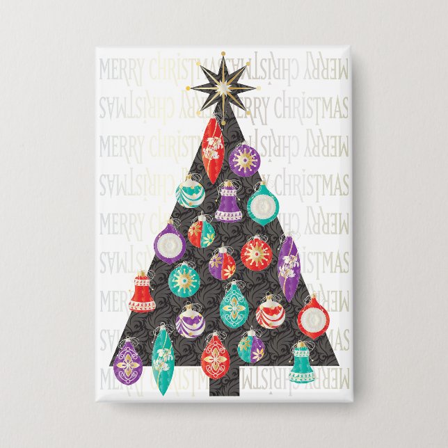 Weihnachtsbaumknopf Button (Vorderseite)