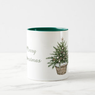 Weihnachtsbaumkorb Goldener Stern Zweifarbige Tasse