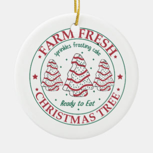 Weihnachtsbaumkuchen, Bauernhof Frische Weihnachts Keramik Ornament