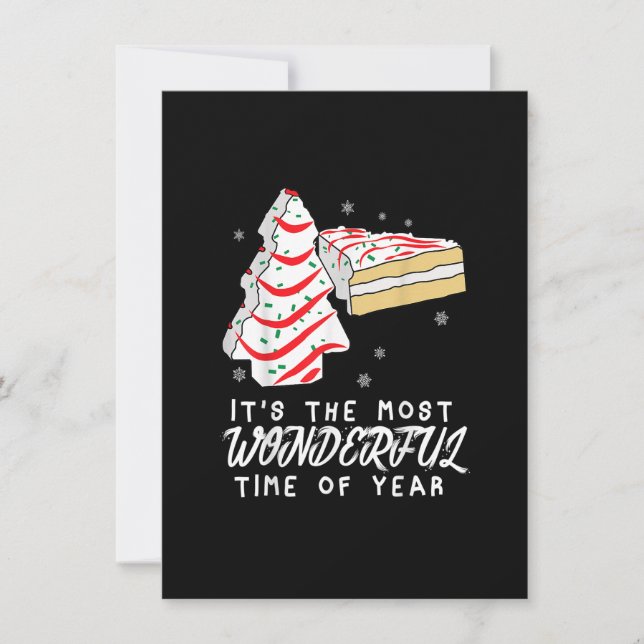 Weihnachtsbaumkuchen ist die schönste Zeit Einladung (Vorderseite)