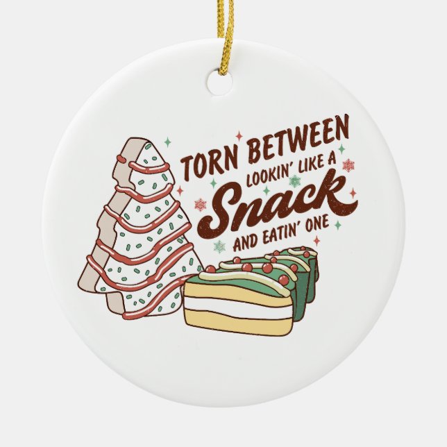 Weihnachtsbaumkuchen, Weihnachtskekse Keramik Ornament (Vorne)