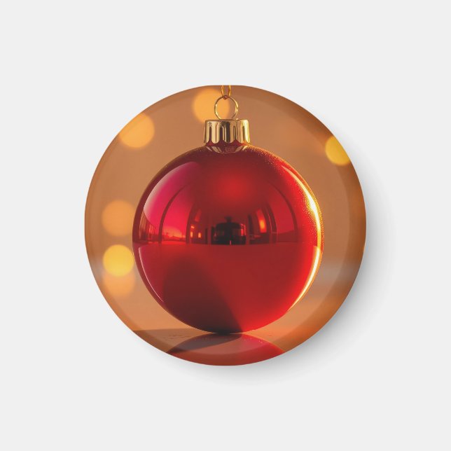 Weihnachtsbaumkugel-Dekoration Magnet (Vorne)