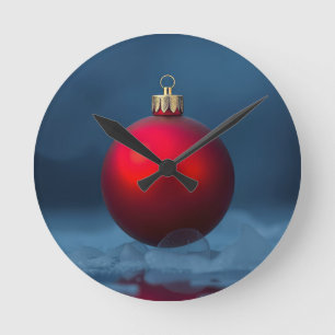 Weihnachtsbaumkugel-Dekoration Runde Wanduhr