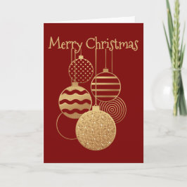 Weihnachtsbaumkugel-Design mit Gruß rot leer Karte