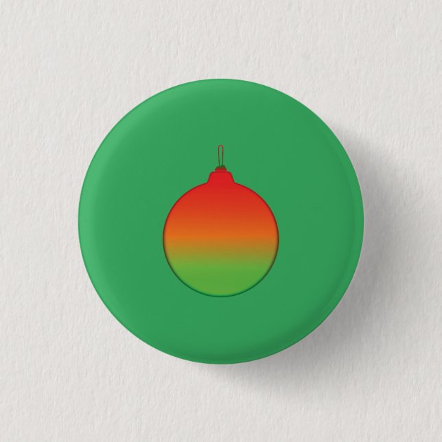 Weihnachtsbaumkugel-Ornament-Knopf Button (Vorderseite)
