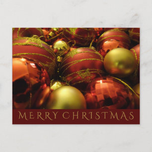 Weihnachtsbaumkugeln Feiertags-Grußkarte Feiertagspostkarte