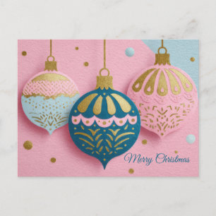 Weihnachtsbaumkugeln Grußkarte Postkarte