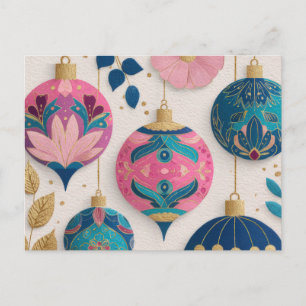 Weihnachtsbaumkugeln Grußkarte Postkarte