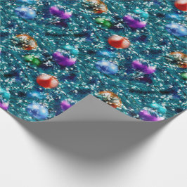 Weihnachtsbaumkugeln Muster Geschenkpapier