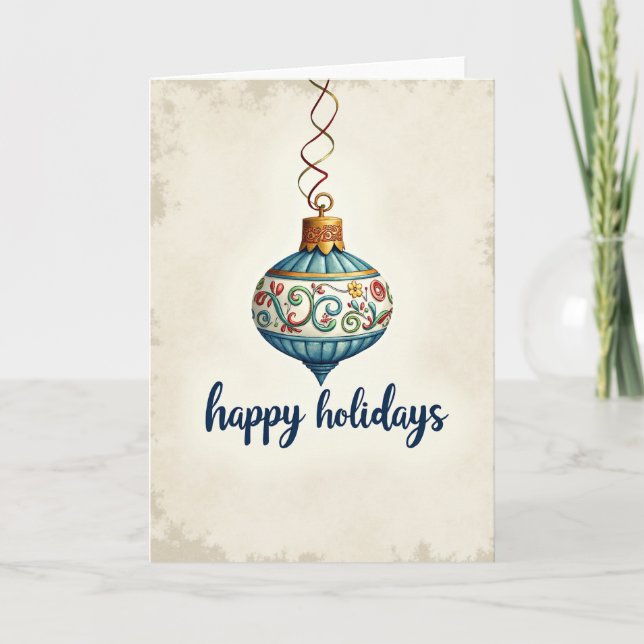 Weihnachtsbaumkugelschmuck Karte (Vorderseite)