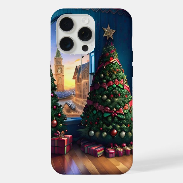 Weihnachtsbaumlandschaft iPhone 15 Pro Max Hülle (Rückseite)