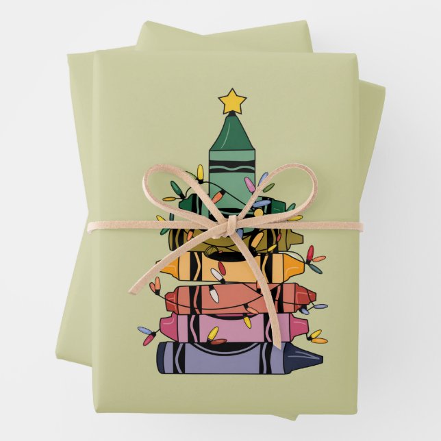 Weihnachtsbaumlehrer Lebensgeschenke Geschenkpapier Set (Beispiel)