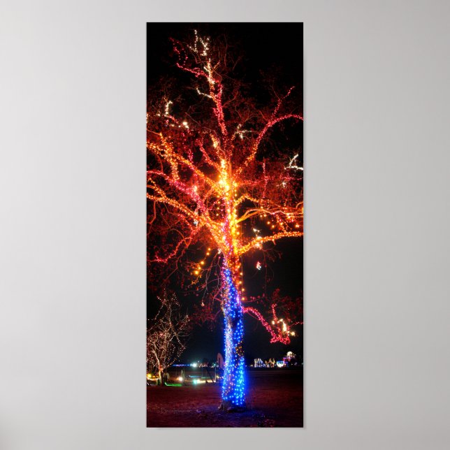 Weihnachtsbaumleuchten Abstrakt Poster (Vorne)
