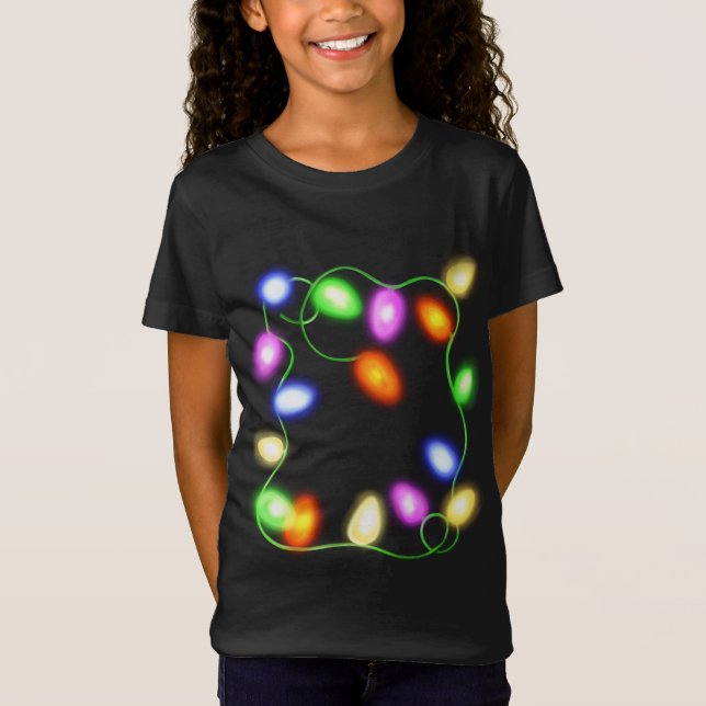 Weihnachtsbaumleuchten leuchten in festlicher Graf T-Shirt (Vorderseite)
