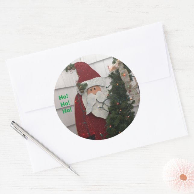 Weihnachtsbaumleuchten Runder Aufkleber (Umschlag)