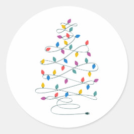 Weihnachtsbaumleuchten Runder Aufkleber