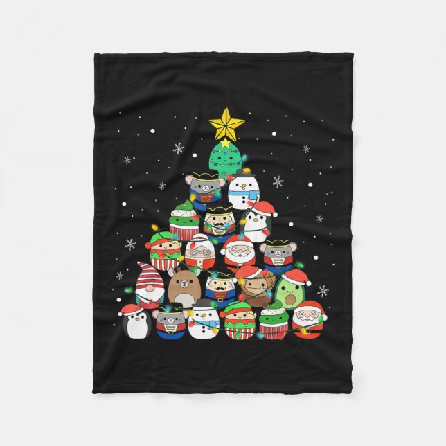 Weihnachtsbaumleuchten Squish Squad Girls Bo Fleecedecke (Vorderseite)