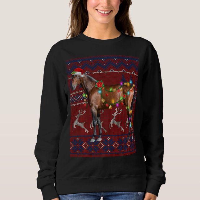 Weihnachtsbaumleuchten Ugly Sweater Paj Sweatshirt (Vorderseite)