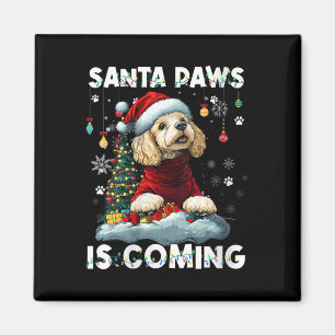 Weihnachtsbaumleuchten von Frauen in Poodle Magnet