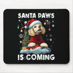 Weihnachtsbaumleuchten von Frauen in Poodle Mousepad