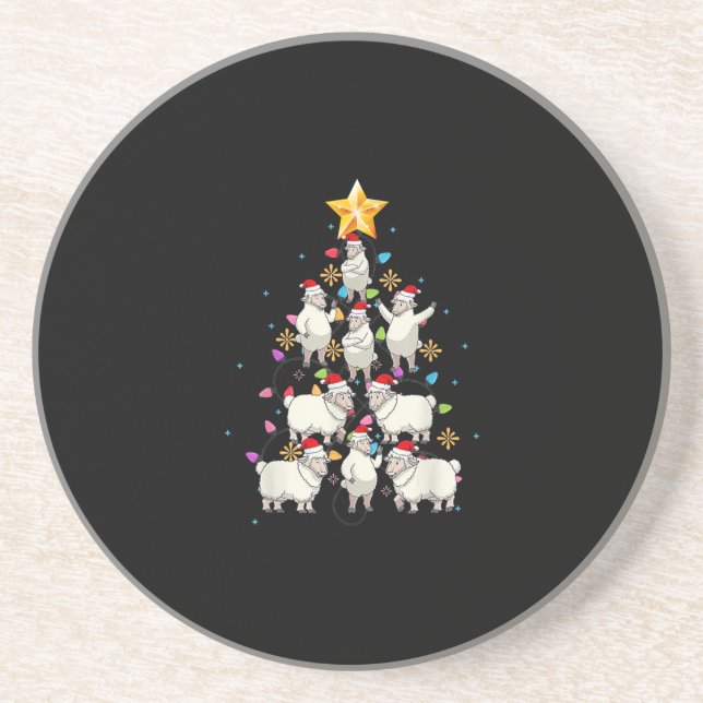 Weihnachtsbaumleuchten Weihnachtsgeschenk Getränkeuntersetzer (Vorne)