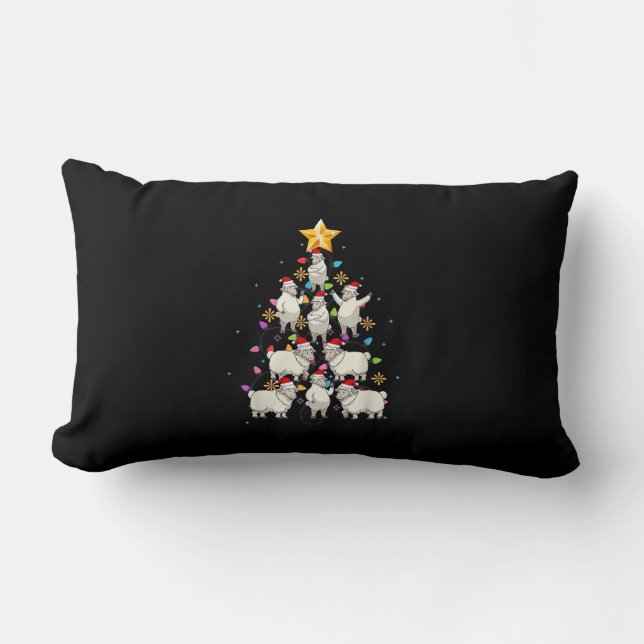 Weihnachtsbaumleuchten Weihnachtsgeschenk Lendenkissen (Vorderseite)