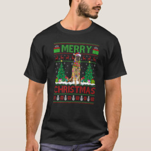 Weihnachtsbaumlichter hässlicher Santa Belgischer T-Shirt