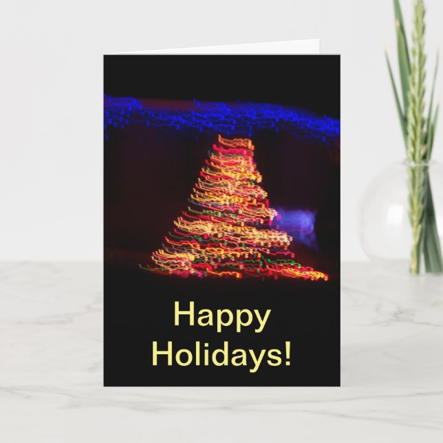 Weihnachtsbaumlichter Karte (Vorderseite)